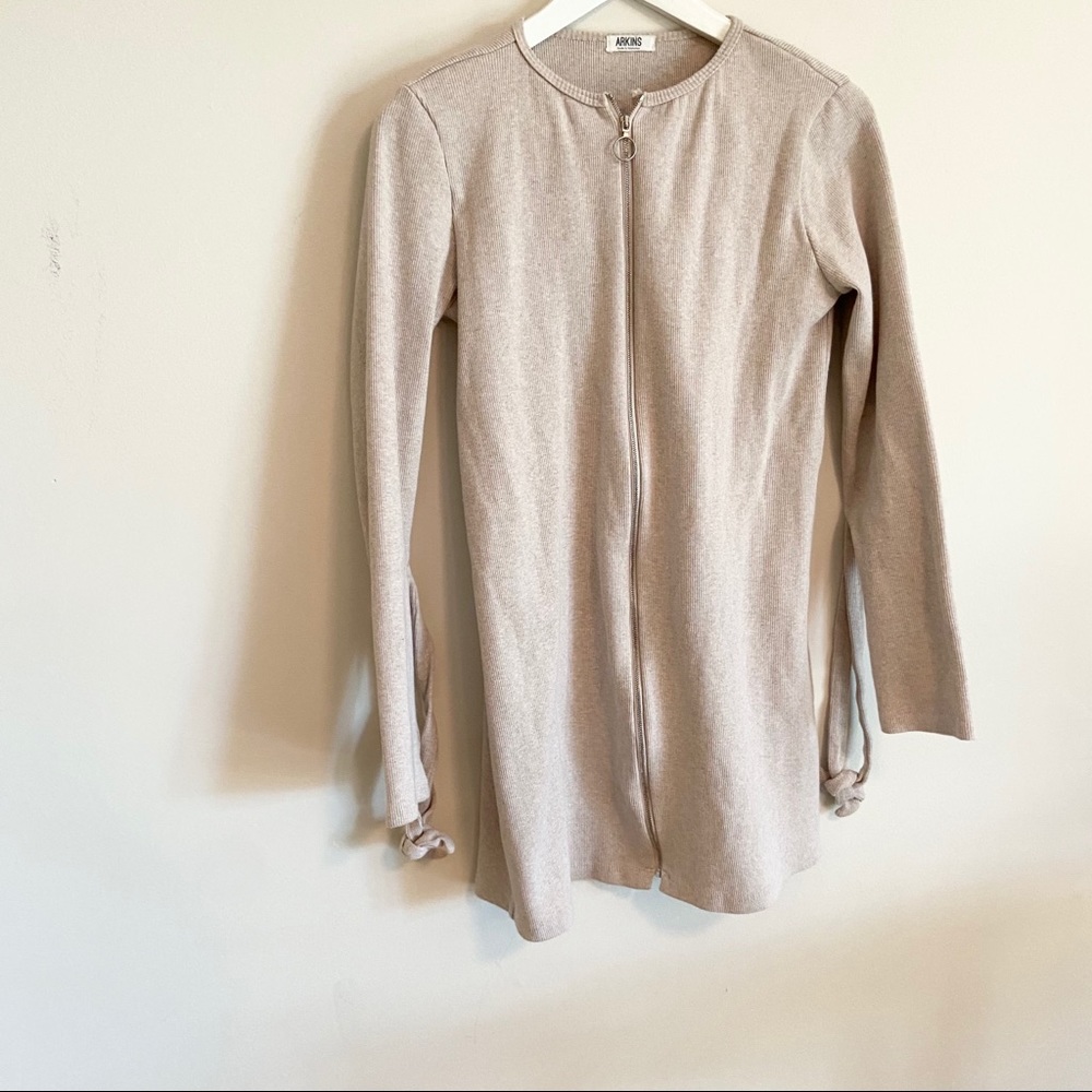 Arkins ribbed zip up sweater
